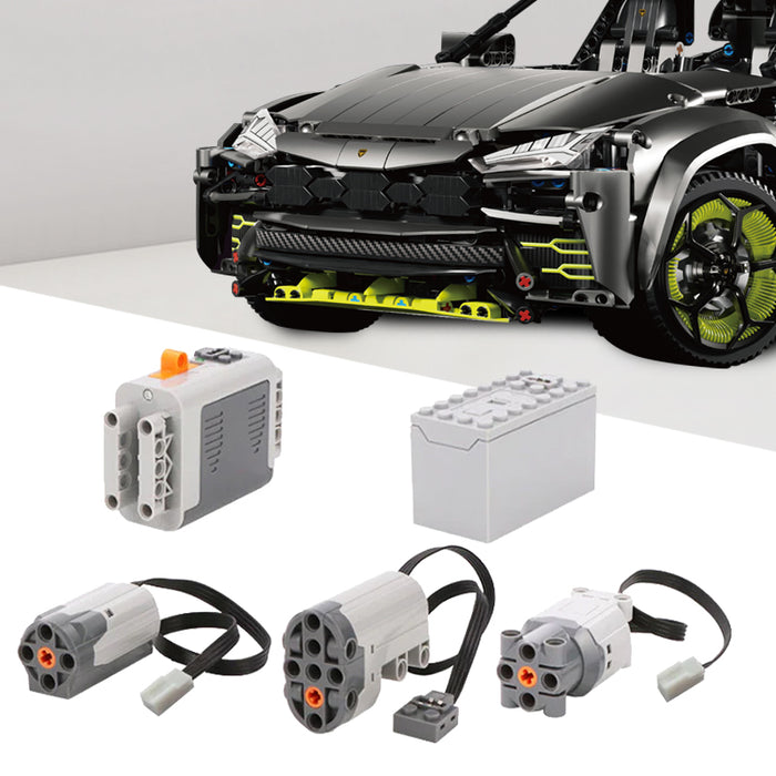 ZYLEGEN Power Function Motorized Building Blocks Power Kit(Compatible with  Lambo Sports Car MOC Building Blocks Kit)