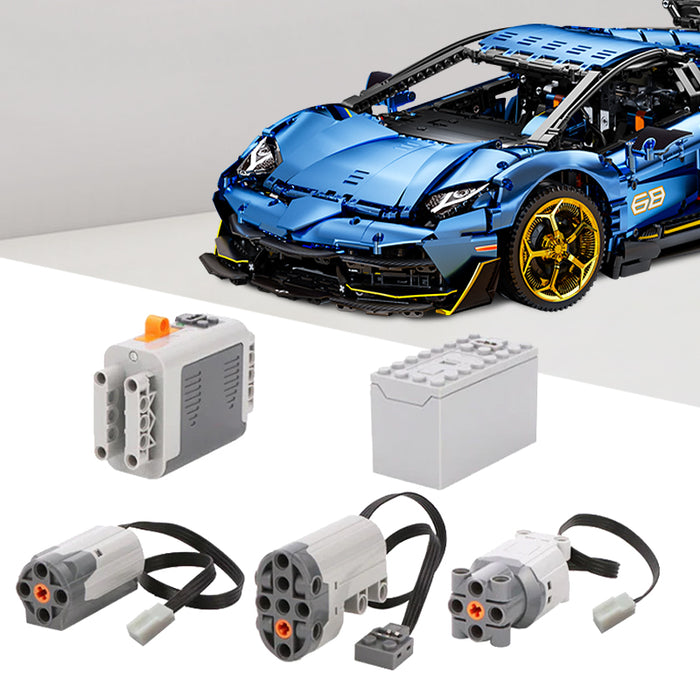 ZYLEGEN Power Function Motorized Building Blocks Power Kit(Compatible with Lambo Race Car Toy Building Set)