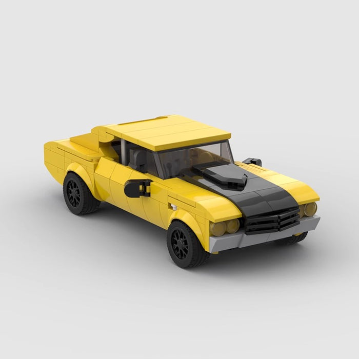MOC Building Blocks Compatible LEGO Car Set Retro Chevrolet Muscle Car Chevelle Building Block Puzzle Toys(290PCS)