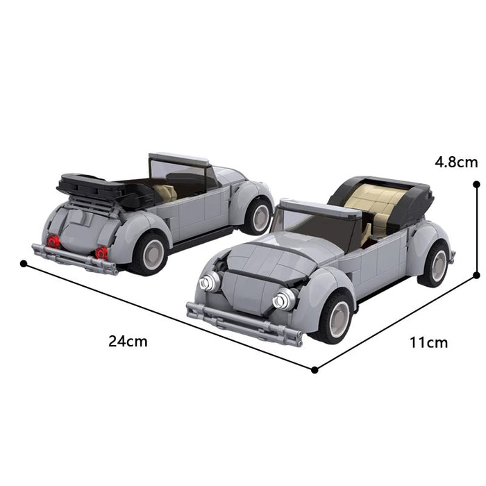 MOC Toys Model Building Blocks Volkswagen Beetle Convertible Car Sports Car Puzzle Building Blocks (344PCS)