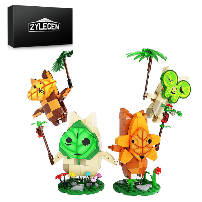 ZYLEGEN BOTW Korok Building Set, Yahaha! Cute Game Merch Action Figures, Great Toys Gifts for Fans Kids Adults (521 Pieces)