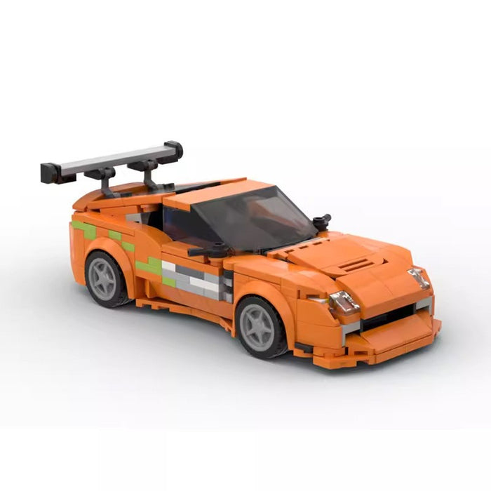 MOC compatible LEGO building blocks speed8 grid car Toyota Supra car model educational toys male(358PCS)