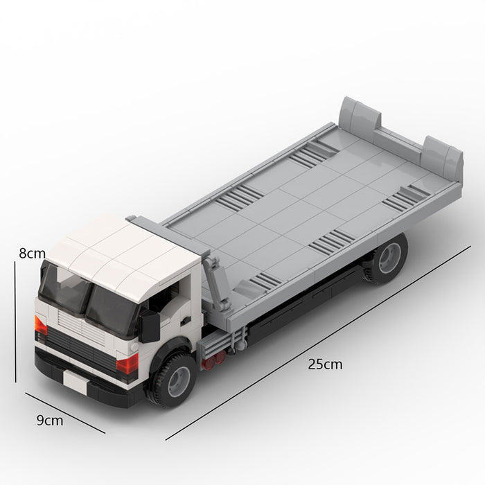 MOC Building Blocks Compatible LEGO Puzzle Heads Up D Rescue Flatbed Trailer Universal Model speed series 8 compartment car（331PCS）