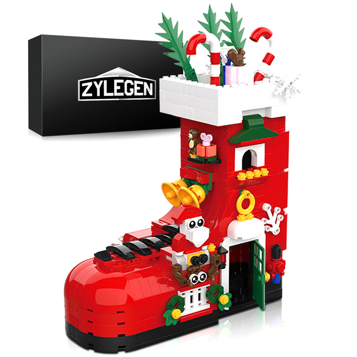 ZYLEGEN Christmas Sock Building Kit,Christmas Santa's Sock Building Kit, Building Blocks Model Set Xmas Toys for Kids and Adults,Xmas Gifts for Boys Girls(779+Pcs)