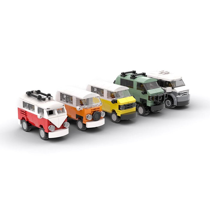 MOC building blocks set creative puzzle retro Volkswagen mini camper RV caravan model 2023 new(600PCS)