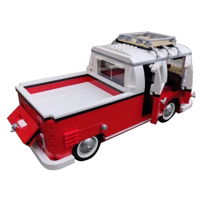 MOC building blocks compatible with LEGO small particles Volkswagen T1 tuning pickup truck assembled toys puzzle set(1048PCS)