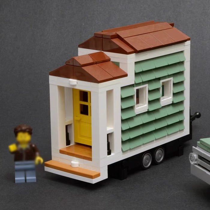 MOC Building Block Toys Puzzle Block Set Gift Chevrolet C10 Trailer Tiny House Model(648PCS)