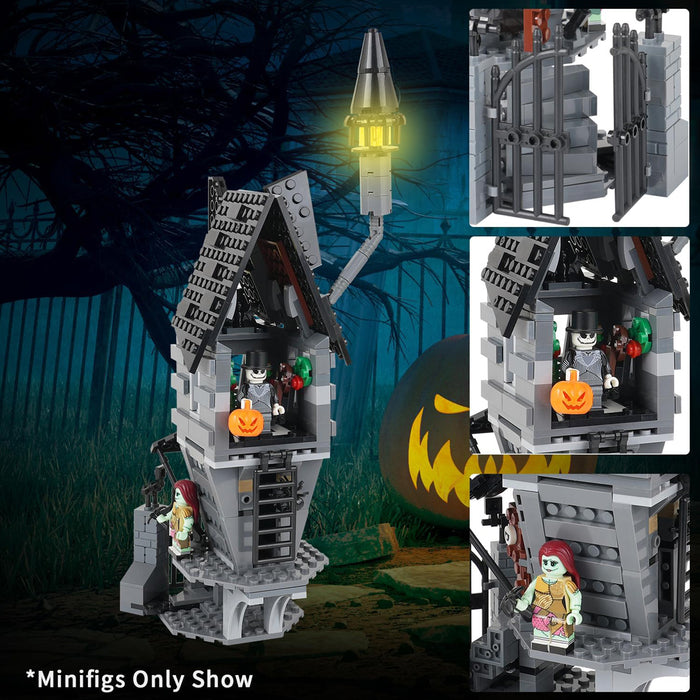 ZYLEGEN Halloween Nightmare Before Christmas Jack's House Sally Building Set,Creative Building Block Toy Kit Gifts for Children(443pcs)