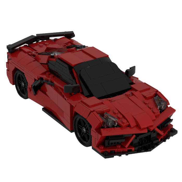 MOC Building Blocks Creative Playset Gift Compatible with LEGO Sports Car Chevrolet Corvette C8 Car(671PCS)