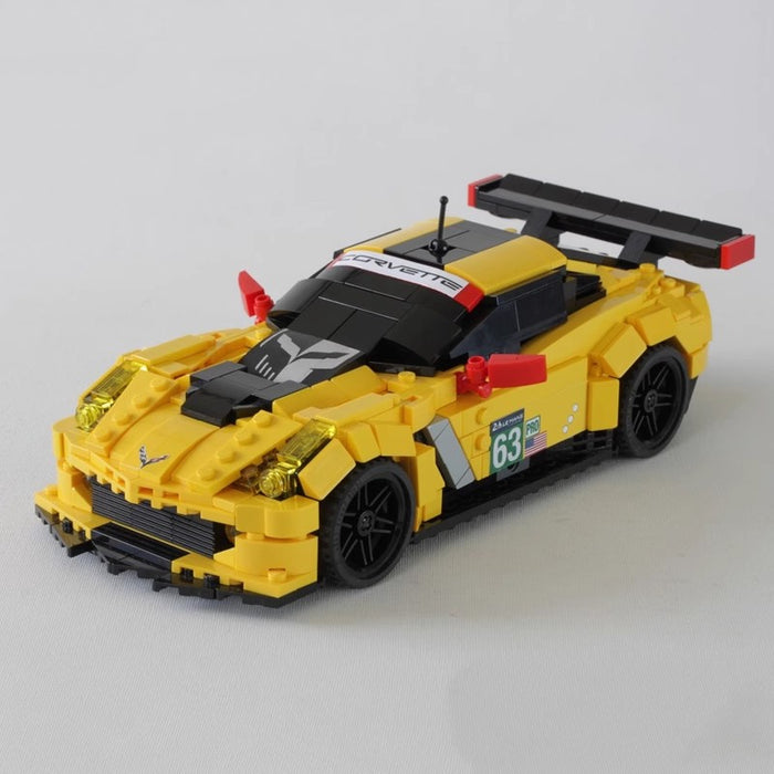 MOC Puzzle Puzzle sports car Chevrolet Racing Corvette C7R building block toys(689PCS)