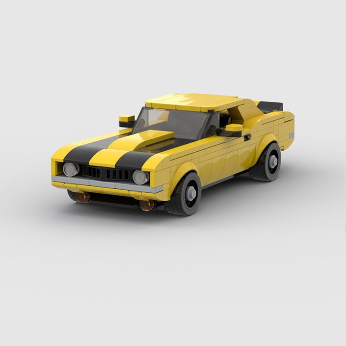 MOC Compatible LEGO Bumblebee Chevrolet Camaro Z28speed 8 Grid Car High Difficulty Boys Car Models(366PCS)