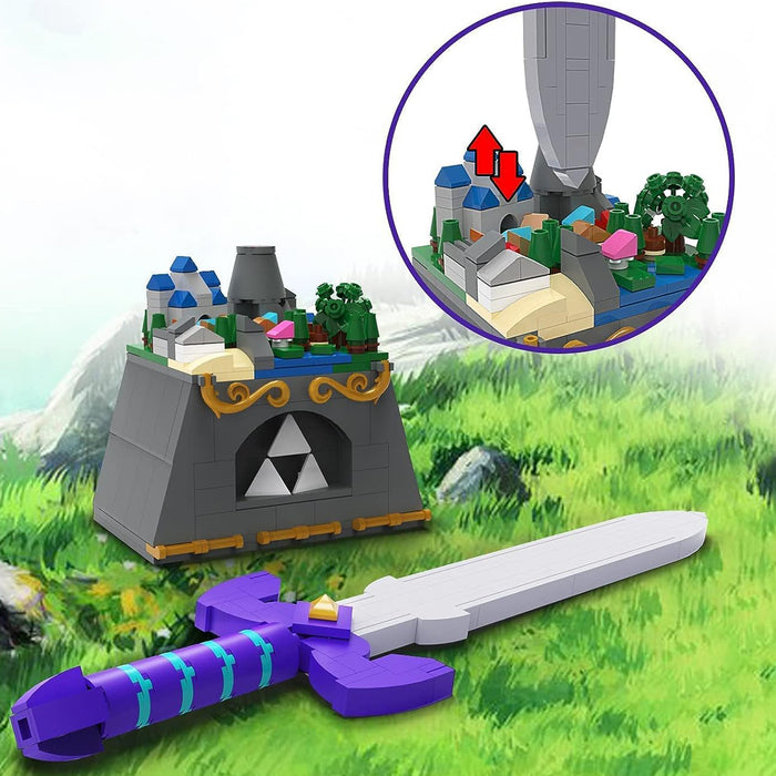 ZYLEGEN The Master Sword Building Kit, Micro Hyrule Building Blocks Set, Unique BOTW Decorations and Building Toys Gifts for Boys Kids Ages 6-12 Year Old (388 Pieces)