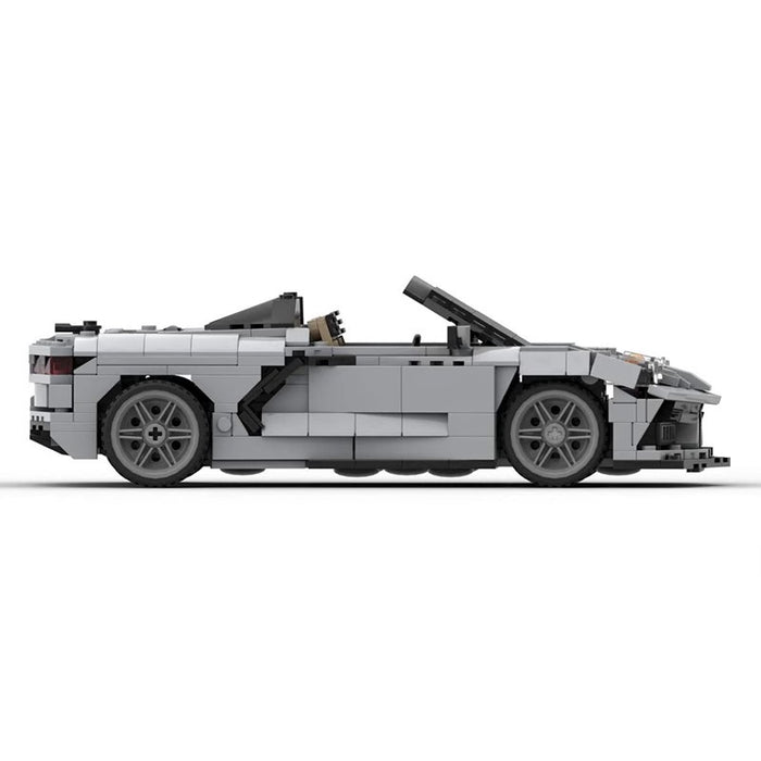 MOC assembled toy car series building blocks Chevrolet Corvette C8 convertible sports car(647PCS)