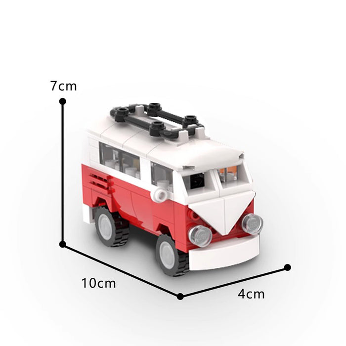 MOC building blocks set creative puzzle retro Volkswagen mini camper RV caravan model 2023 new(600PCS)