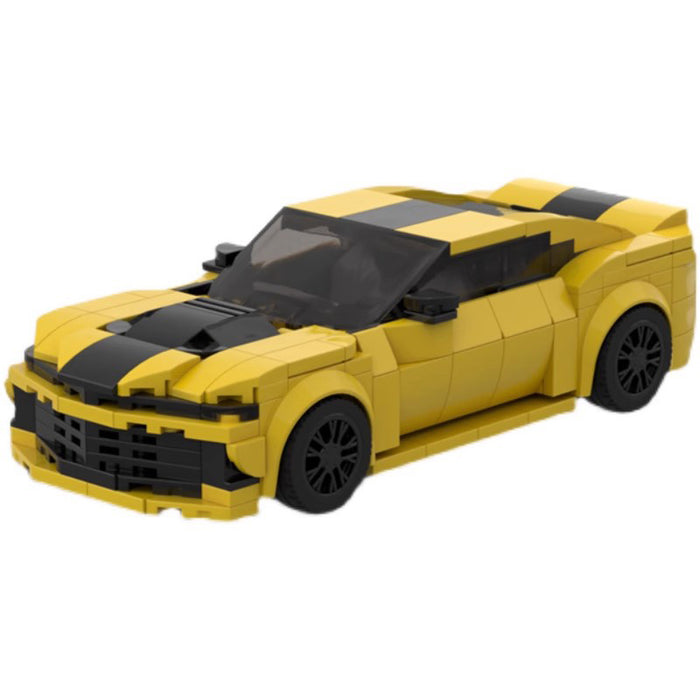 MOC compatible LEGO Bumblebee sports car Camaro speed8 frame car new high difficulty boys car model(353PCS)