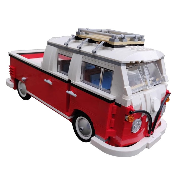 MOC building blocks compatible with LEGO small particles Volkswagen T1 tuning pickup truck assembled toys puzzle set(1048PCS)