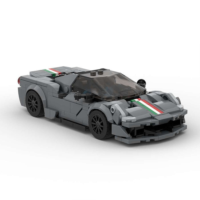 MOC building blocks compatible LEGO assembled Ferrari 488pista sports car model speed series boys 8 frame car（348PCS）