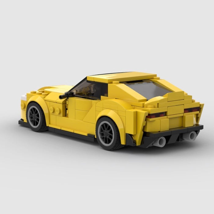 MOC Compatible LEGO Jigsaw Toys Boys Gift Model Toyota Supra GR Racing Car Yellow Edition（308PCS）