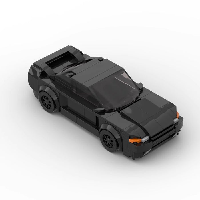moc building blocks compatible with lego sets toei god of war gtr r32 supercar racing speed series 8 compartment car man(307)