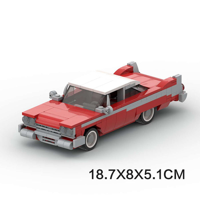 MOC Domestic Building Blocks Compatible LEGO Christine 1958 Plymouth fury Speed Champion Puzzle Car(345PCS)