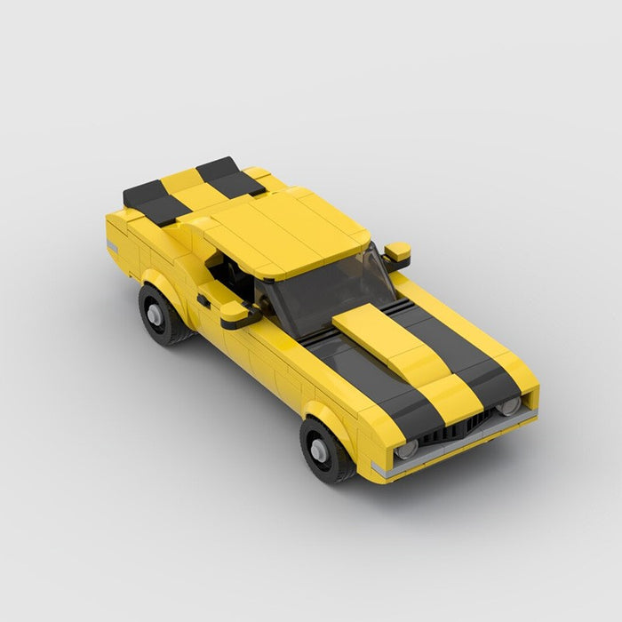 MOC Compatible LEGO Bumblebee Chevrolet Camaro Z28speed 8 Grid Car High Difficulty Boys Car Models(366PCS)