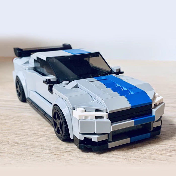 MOC building block toy set gift compatible with LEGO Nissan GTR R34 sports car Infiniti model（339PCS）