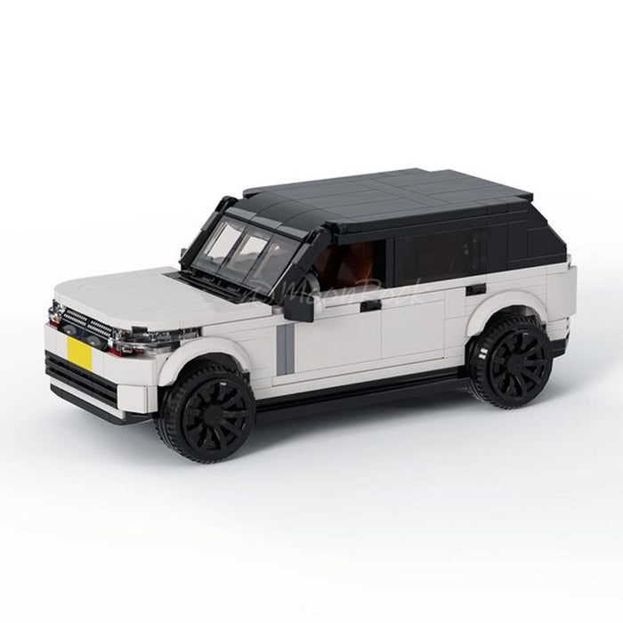 MOC building blocks compatible with LEGO Range Rover 400PS off-road 8-compartment car series assembled puzzle boys gift White (403PCS)