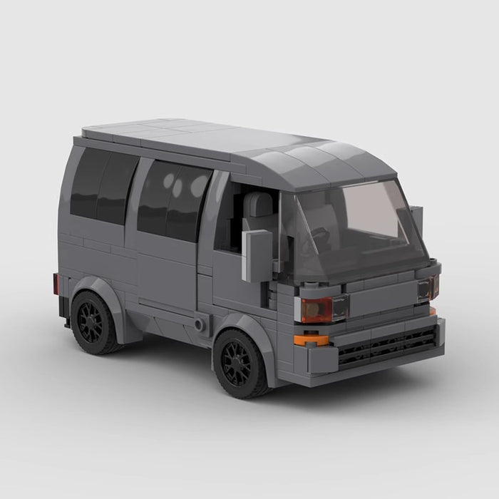 MOC Building Blocks Compatible LEGO 8 Grid Car Van Honda acty street Puzzle speed Series Men's Puzzle Dark Gray(393PCS)