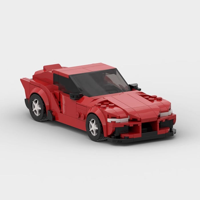 MOC building blocks for compatible LEGO toys 8 frame car speed Bull Demon King Toyota SupraGR racing car sports car red(296pcs)