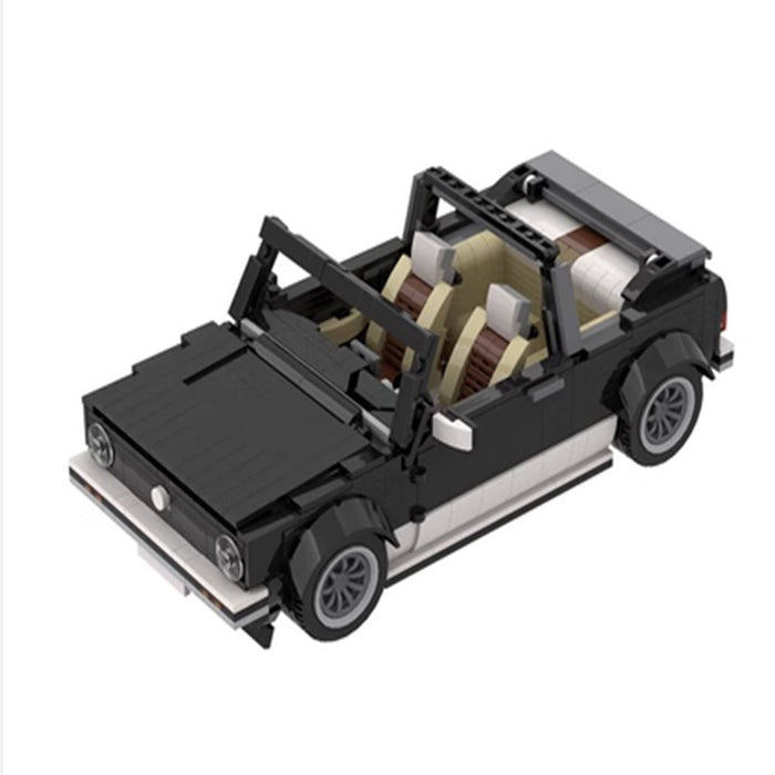 Pellet building blocks MOC car assembling Volkswagen Golf MK1 Convertible Compatible with LEGO Jigsaw puzzle (976PCS)