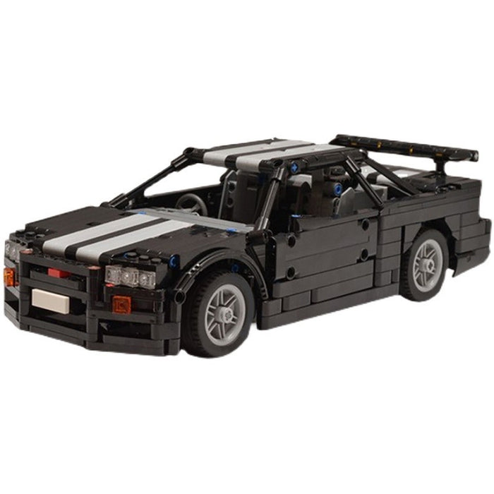 MOC assembled model Nissan R34 sports car remote control building block toys 2023 new technology series(712PCS)