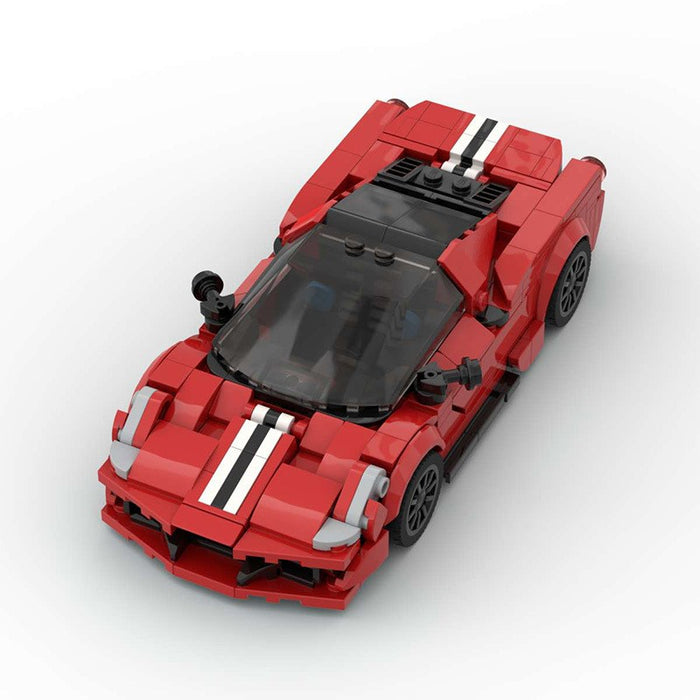 Compatible LEGO moc engine 8 grid Ferrari 812GTS V12 building blocks car model boy speed series（348PCS）