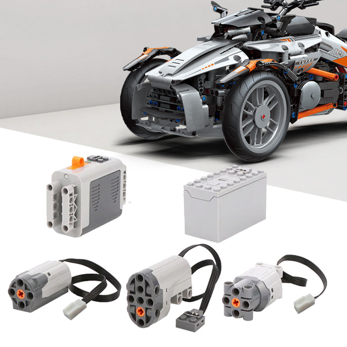 ZYLEGEN Power Function Motorized Building Blocks Power Kit(Compatible with Motorcycle MOC Technic Building Blocks Kit)