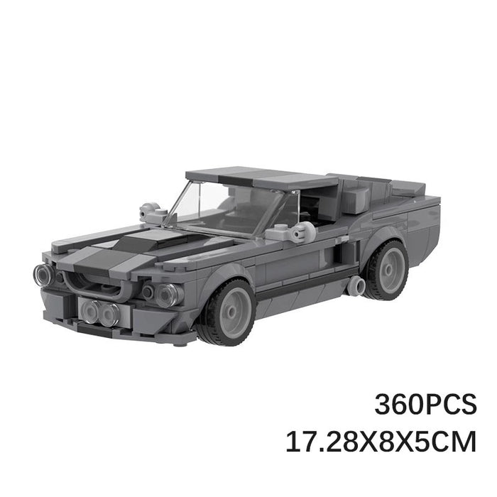 MOC building blocks compatible with LEGO small particles Ford Mustang Shelby GT500 car sports car set toys(360PCS)