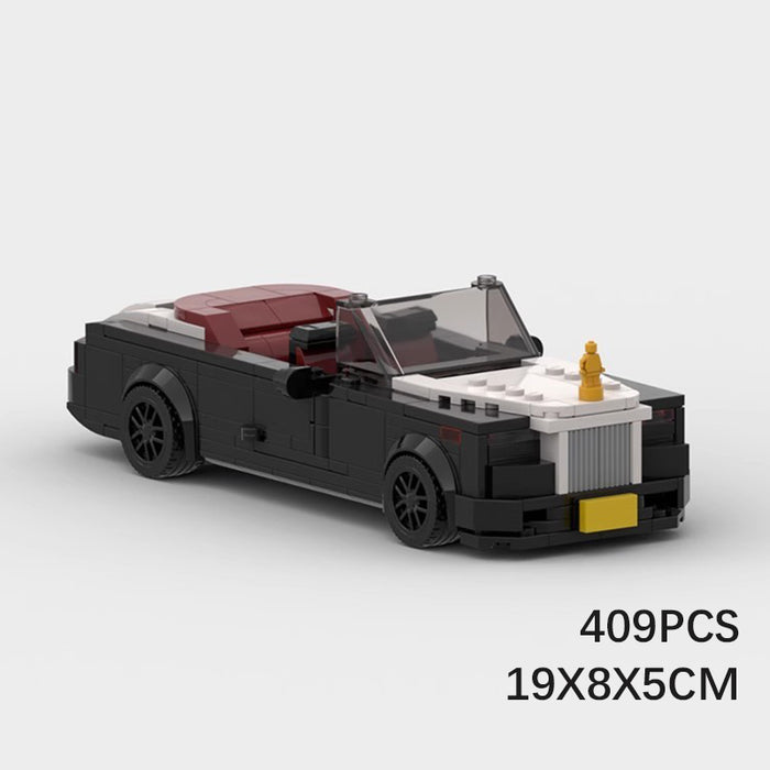 MOC building block toys compatible with LEGO assembled Rolls-Royce car sports car model obsidian shadow(409PCS)