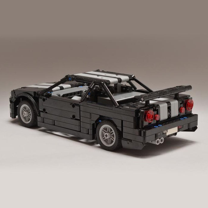 MOC assembled model Nissan R34 sports car remote control building block toys 2023 new technology series(712PCS)