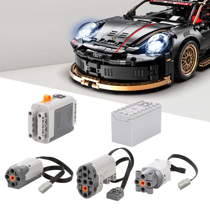 ZYLEGEN Power Function Motorized Building Blocks Power Kit (Compatible with Porsche 911 Sports Car Building Blocks and Construction Toys)