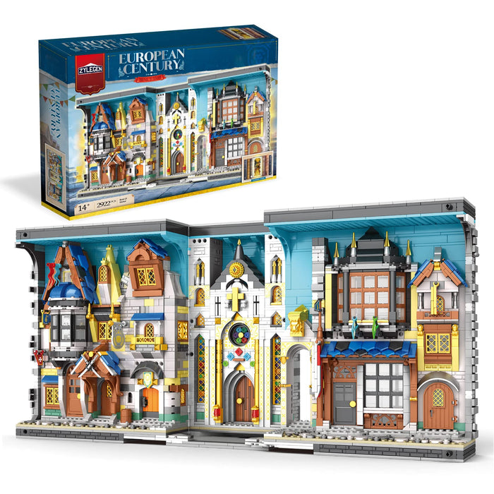 ZYLEGEN Medieval European Town Building kit,MOC Building Blocks and Construction Toy,Build-and-Display Model for Adults(2922Pcs)