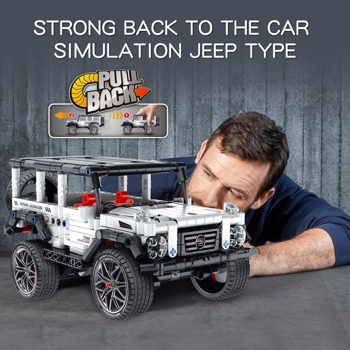 ZYLEGEN Mini Off-Road Car Wrange Ben G MOC Technique Building Blocks and Engineering Toy, Adult Collectible Model Cars Kits to Build, 1:14 Scale Truck Model (520Pcs)
