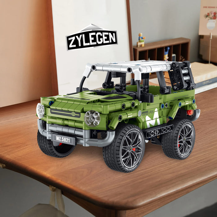 ZYLEGEN Technique Land Rover Defender Building Blocks Set,Pickup Truck Model Building Kit,Adult Collectible Model Cars Kits to Build,1:14 Scale Truck Model (568 pcs)