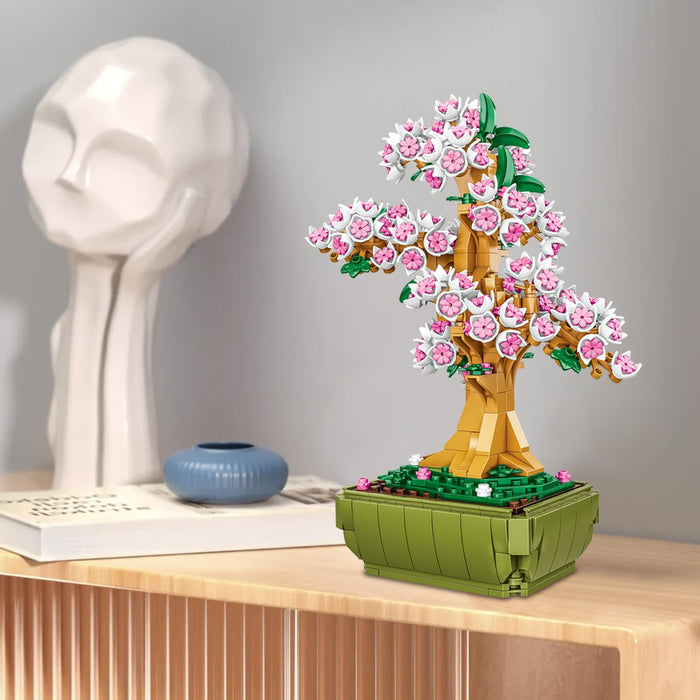 ZYLEGEN Sakura Bonsai with Flowerpot Building Block Set,Cherry Blossoms Flowers Building Kit,DIY Plant Model for Adults,Botanical Collection,Gifts Idea Gifts for Grils Mom,Home Office Decor(550PCS)