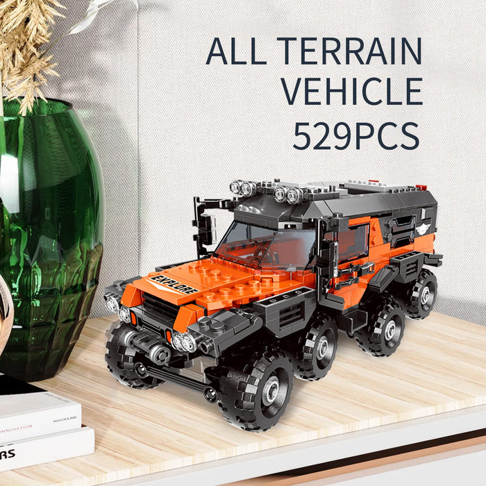 ZYLEGEN All-Terrain Vehicle Building Toy Set,8X8 All Terrain Tow Truck Toy Car Model Building Kit for Boys, and Girls Ages 10+ Engineering Toy for Kids and Teen(529Pcs)