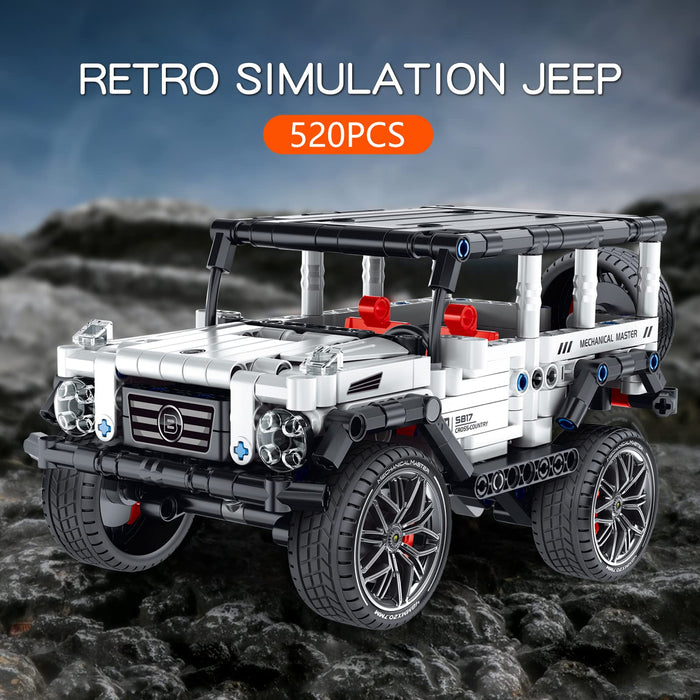 ZYLEGEN Mini Off-Road Car Wrange Ben G MOC Technique Building Blocks and Engineering Toy, Adult Collectible Model Cars Kits to Build, 1:14 Scale Truck Model (520Pcs)