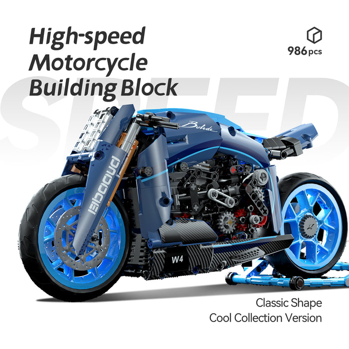Motorcycle Building Blocks Set Model Car Kit