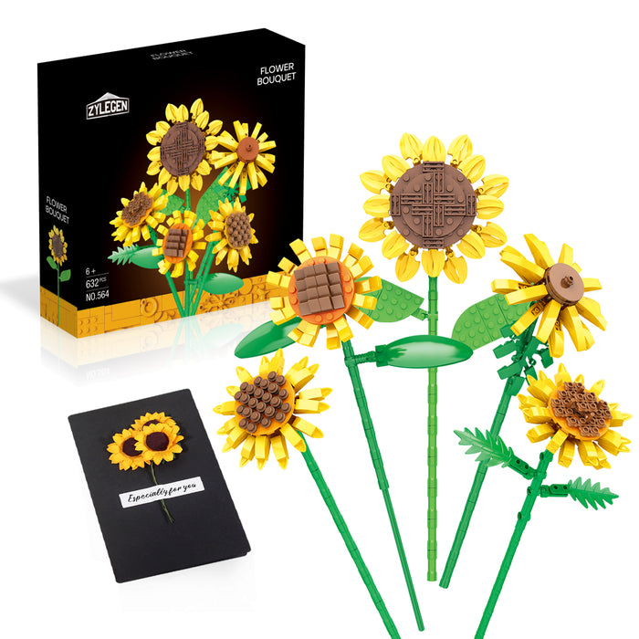 Sunflower Bouquet Building Kit — zylegen