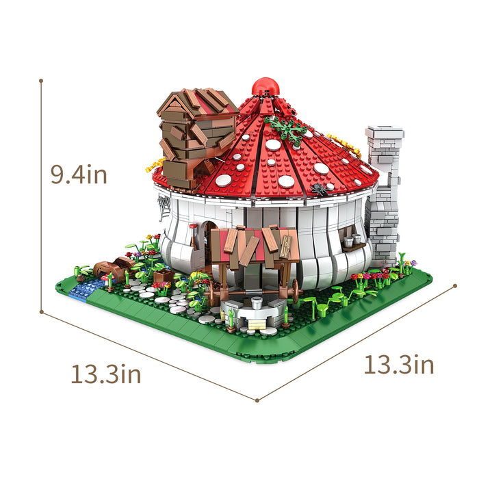 Mushroom House MOC Building Blocks Set with Figures
