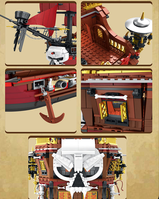 Queen Anna's Revenge Pirate Ship Building Set