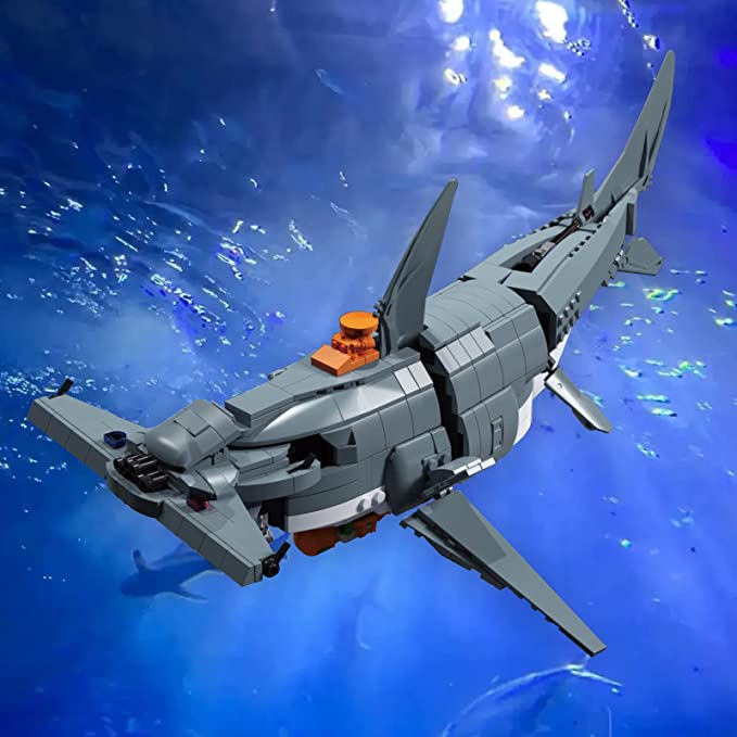 Rotatable Hammerhead Shark Deep Sea Creatures Building Blocks kit